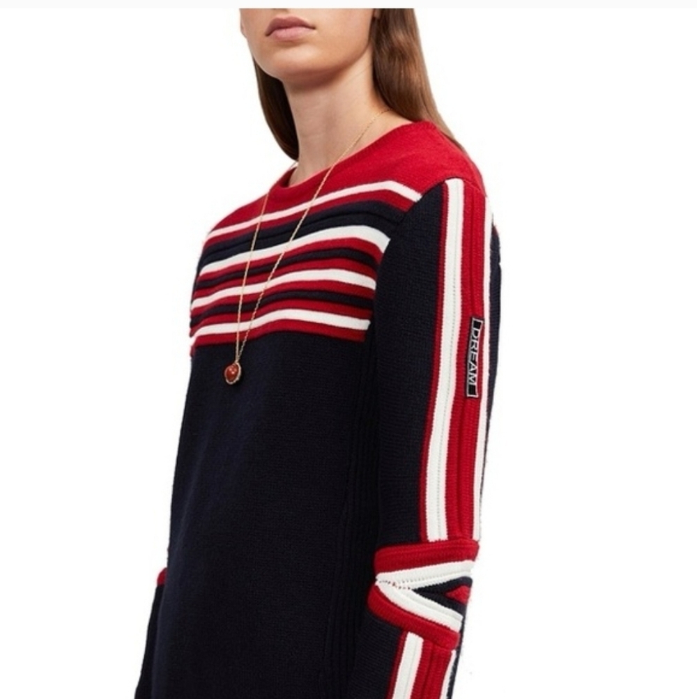 Maje "Dream" blue red and white sweater size S(1) BNWT